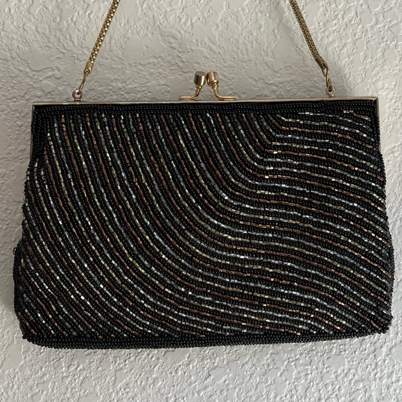 Beaded Clutch Small Handbag Purse Made in Hong Kong - Picture 3 of 10